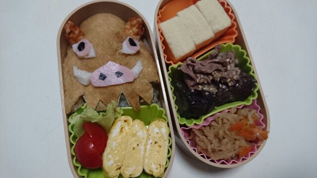 猪キャラ弁当。干支ではありません。 | 社員ブログ 三木ノート